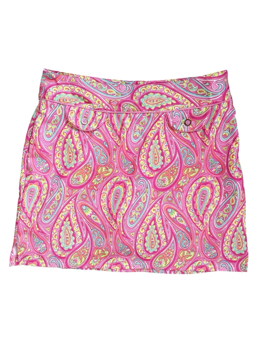 EP Pro Pink Paisley Golf Skort Size 10 Plus Skirt Shorts Women's Activewear